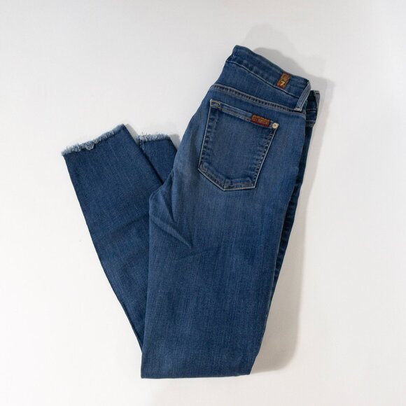 Bundle of Two 7 For All Mankind Skinny Jeans Blair + Josefina SZ 26 - Picture 14 of 15